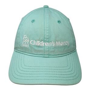 Children's Mercy Strapback Hat Green One Size Adjustable Embroidered